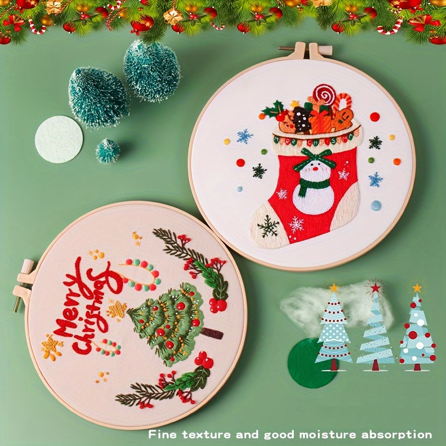 Christmas Pattern Embroidery Kit, Christmas Embroidery Set, With Embroidery  Hoop, Color Threads, Needles And Instructions, Diy Handmade Embroidery  Materials & Tools, Suitable For Adults Beginners, Christmas Embroidery  Decoration - Temu Philippines