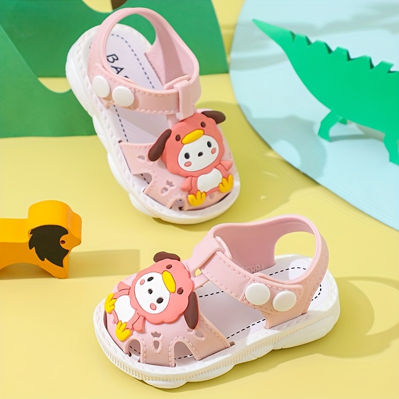 Baby Boys Girls Cartoon Hook Loop Sandals Soft Non slip - Temu Canada