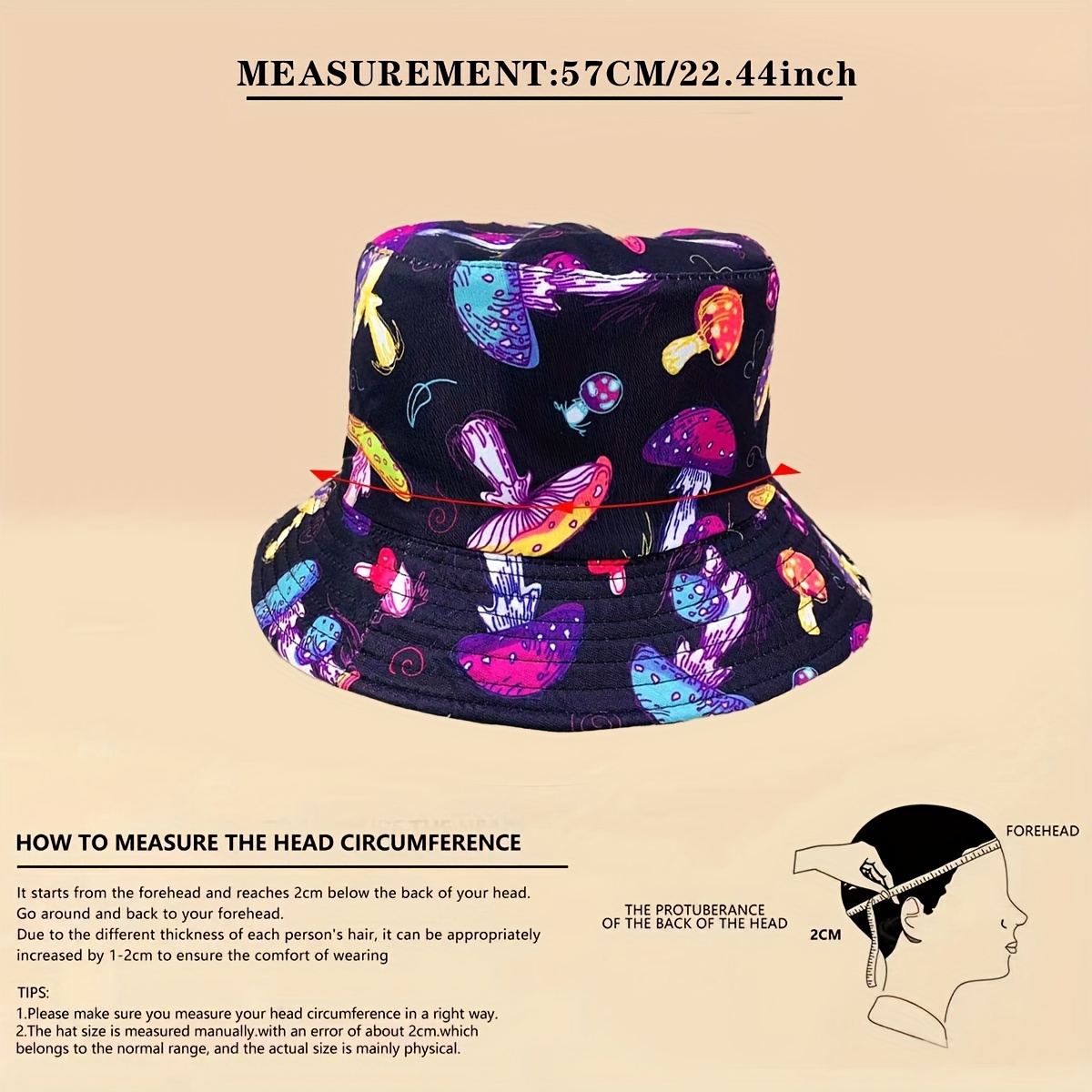 Hip hop Mushroom Graffiti Fisherman Hat