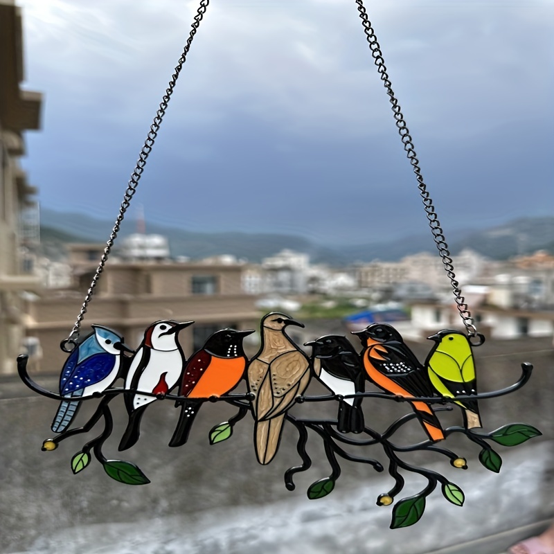 Pendente Colibrì di Cristallo Suncatcher Acchiappasole in Blu –