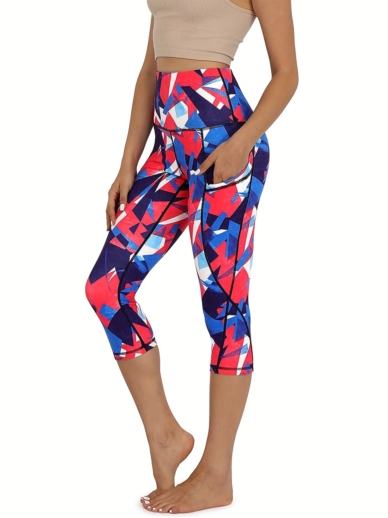 Capri Leggings Women Pockets - Temu