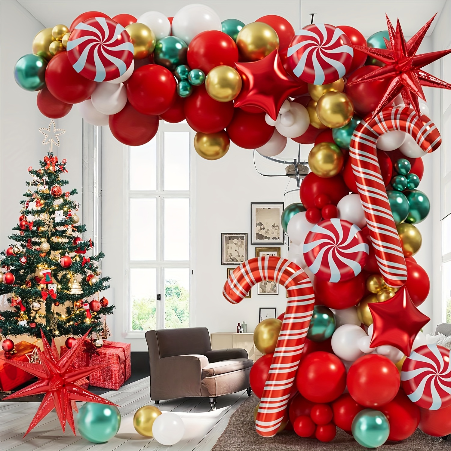 147 Pezzi, Kit Di Archi Di Ghirlande Di Palloncini Di Natale, Decorazioni  Di Natale, Decorazioni Festive, Decorazioni Per Feste, Favore Per Feste