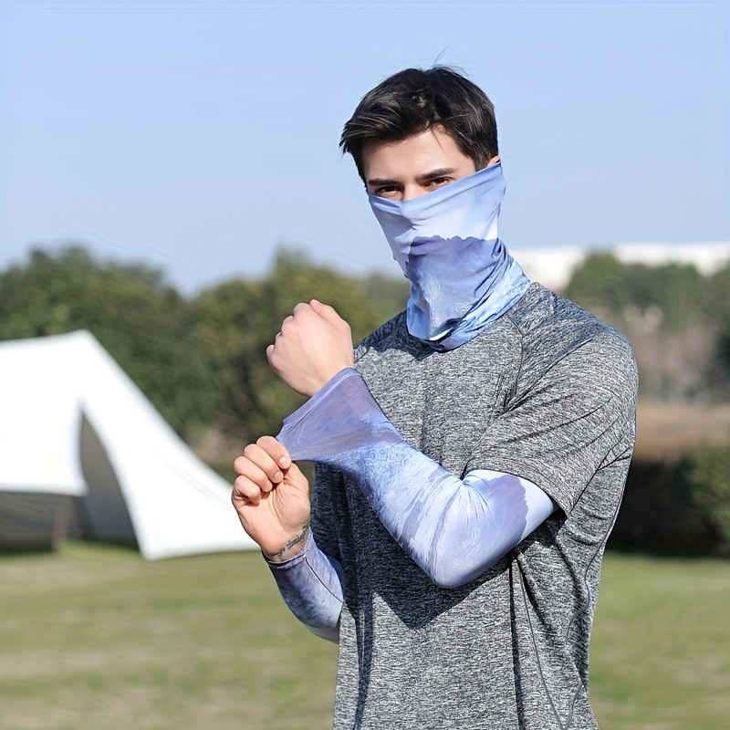 Men's Sun Protection Mask Male Summer Anti-UV Breathable Ice Silk