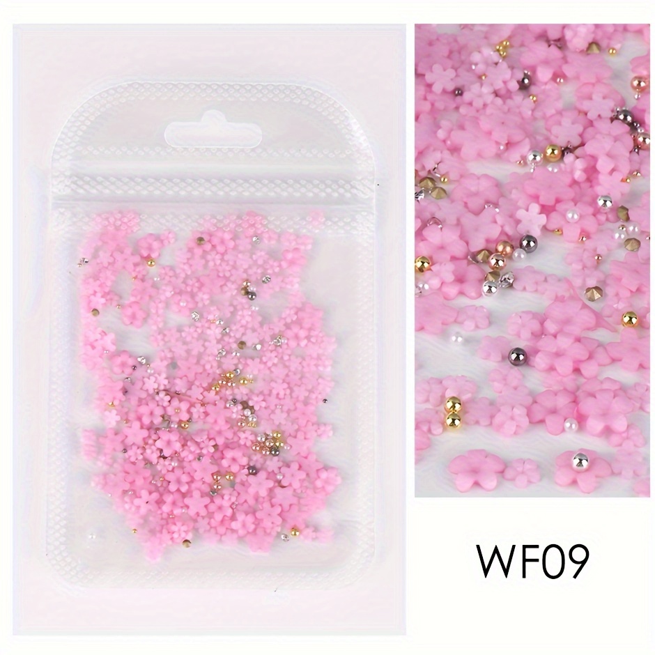 3d Flower Nail Charms 3d Acrylic Flower Nail - Temu