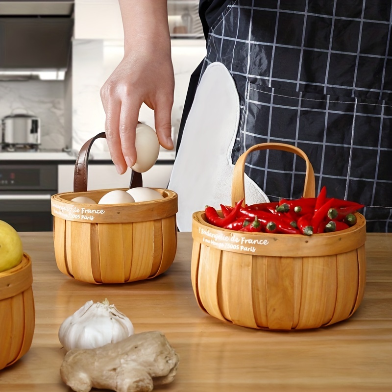 1pc Kitchen Wall-mounted Storage Basket For Onion, Ginger, Garlic
