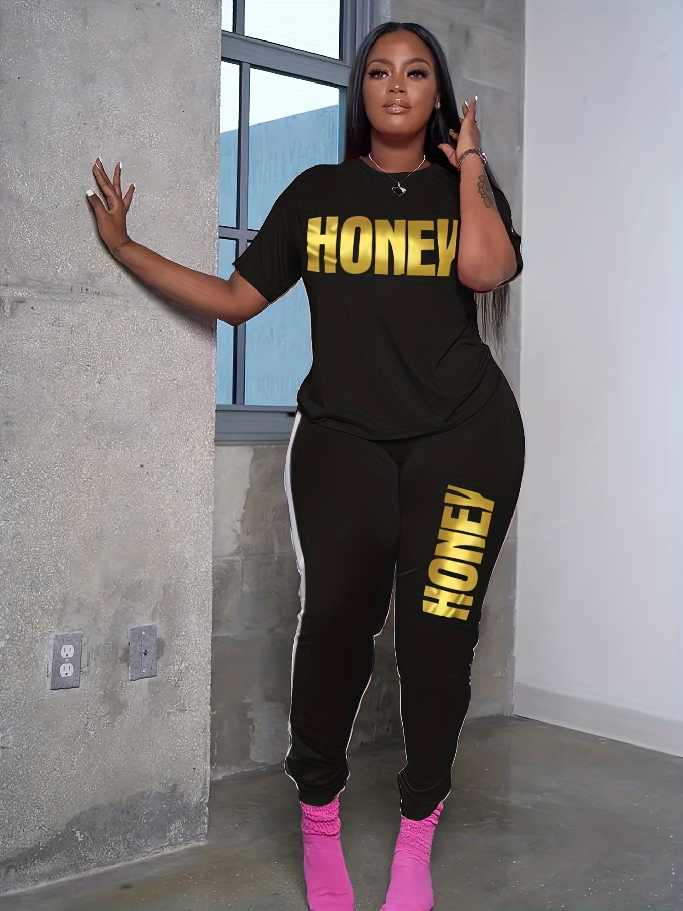 Honeycomb Leggings Set | Missy Size