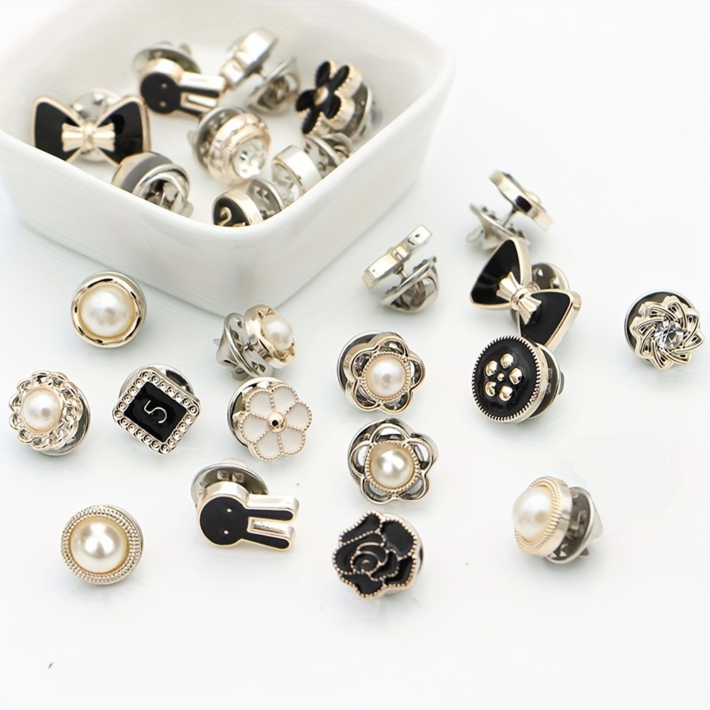 Kit di 2 bottoni magnetici da cucire 20 mm - Argentato - Perles & Co