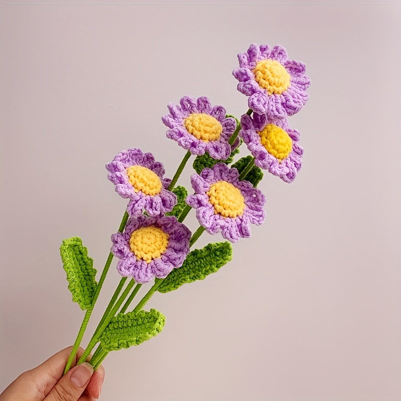 Handmade Crochet Daisy Flowers, Handmade Crochet Artificial Flower Daisy,  Artificial Flowers, Knitted Cotton Yarn Daisies for Gift and Home  Decoration, 12 Pieces : : Handmade Products