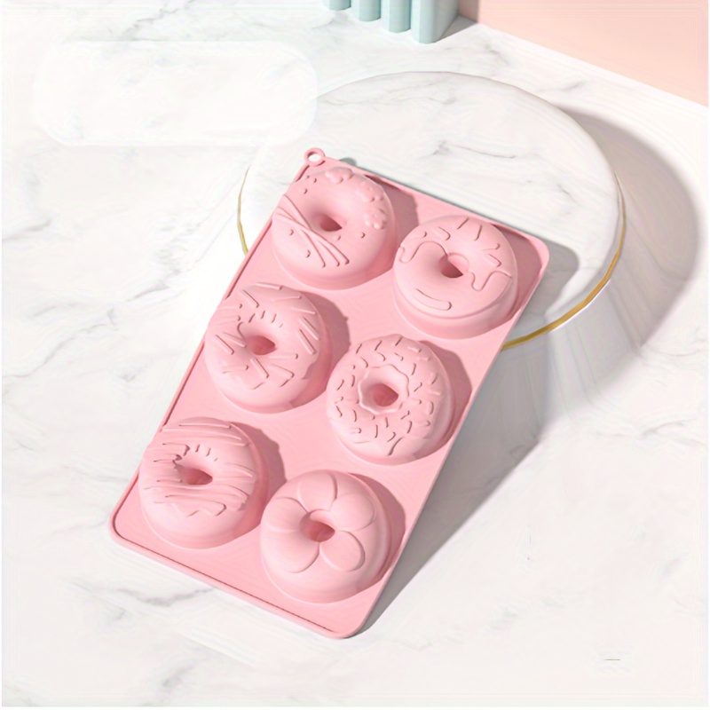 6 Holes Donut Silicone Cake Mold Diy Baking Mold Biscuit Chocolate Food  Grade Silicone Cake Mold - Temu