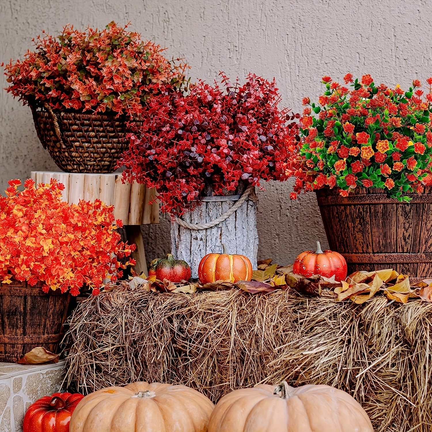 12 Arbusti Artificiali Per Esterni - Fiori Finti UV Resistenti - Decorazione Per Giardino, Casa - Colore Misto - Foto 10