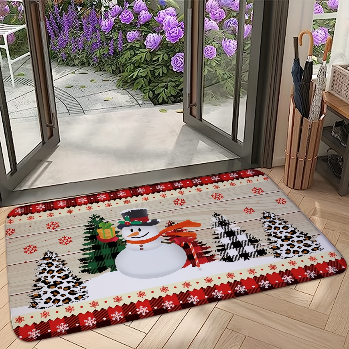 Winter Decorative Doormats Creative Snowman Holiday Welcome Floor