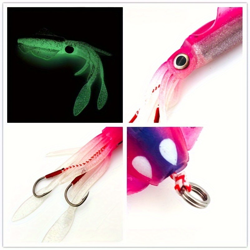 Bionic Octopus Double Hooks Boat Fishing Soft Lure Fishing - Temu