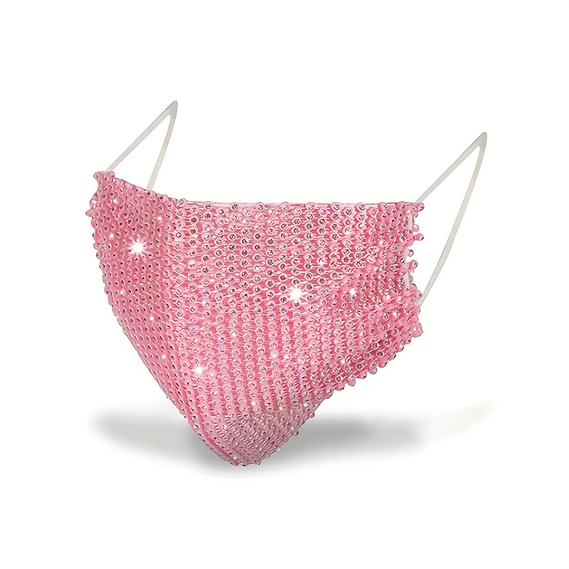 Bling Rhinestone Decorative Face Mask for Women