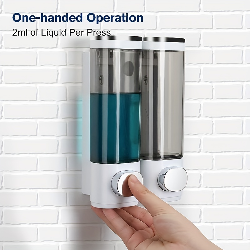 Liquid Soap Dispenser Shower Gel Shampoo Bottles Wall Mounted Bathroom  300ML 