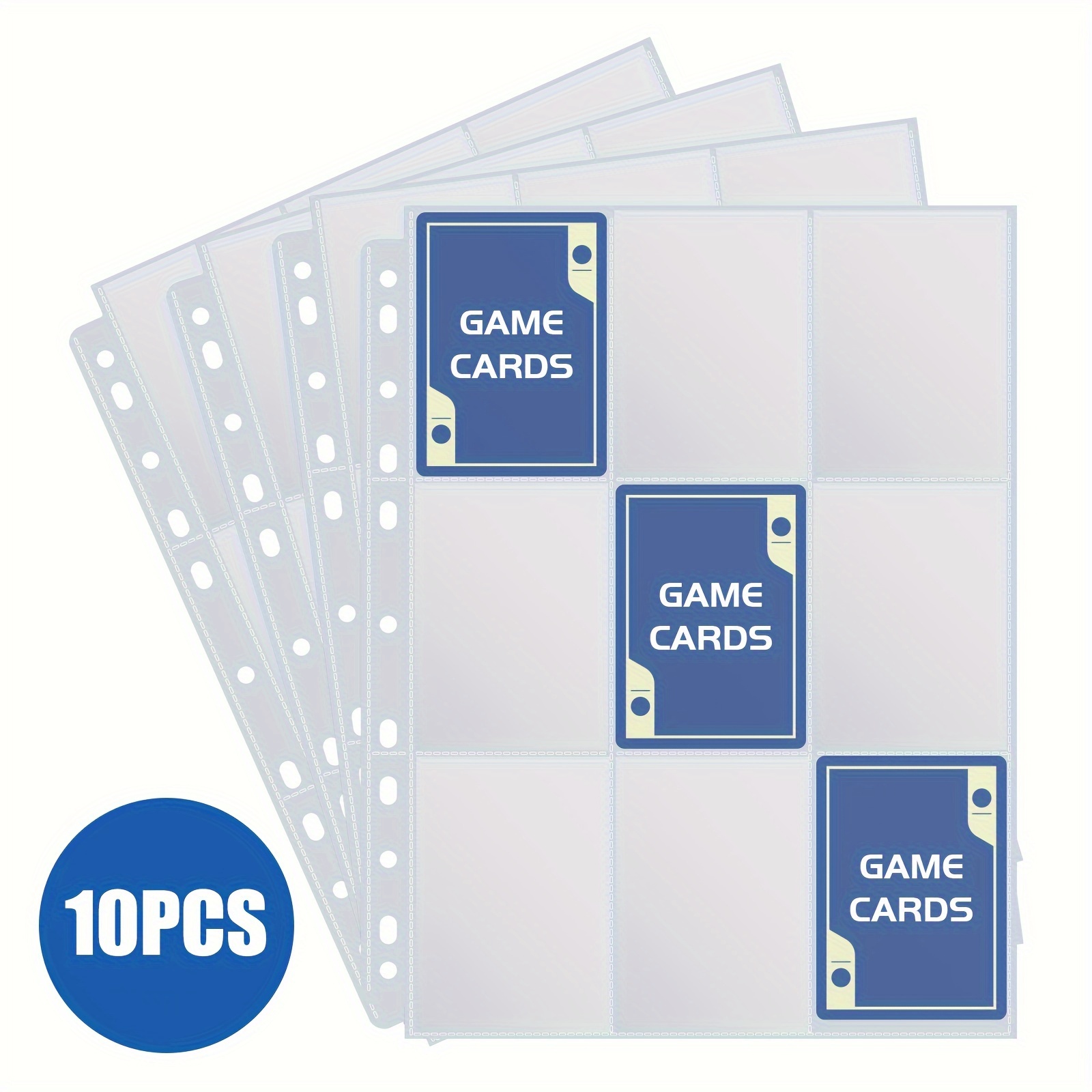 400 Pockets Ultra Clear Trading Card Sleeves Binder Sheets 4 - Temu