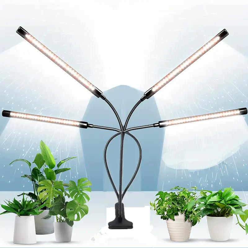 Lampe De Culture LED Pour Plantes Avec 4 Têtes, Lampe De