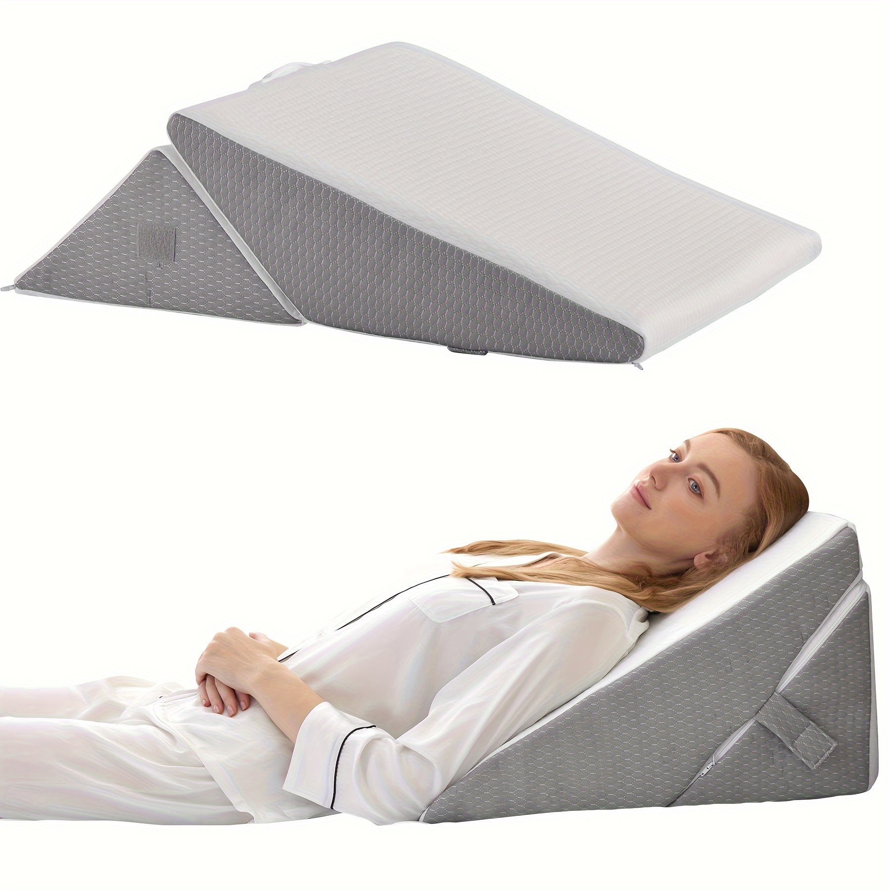 Verstellbare Rückenstütze für das Bett mit Kissen
