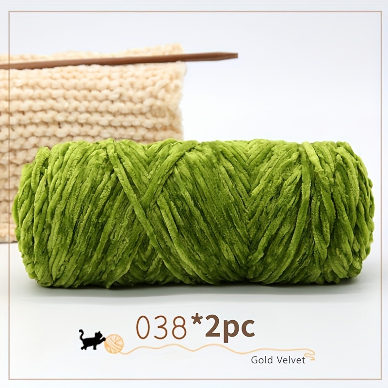 1PCS Soft Chenille Yarn Blanket Yarn,Yarn for Crafts,Yarn for  Crocheting,Fancy Yarn for Crochet,Crochet Yarn for Sweater/Hat/Blankets/DIY  Craft(Solar
