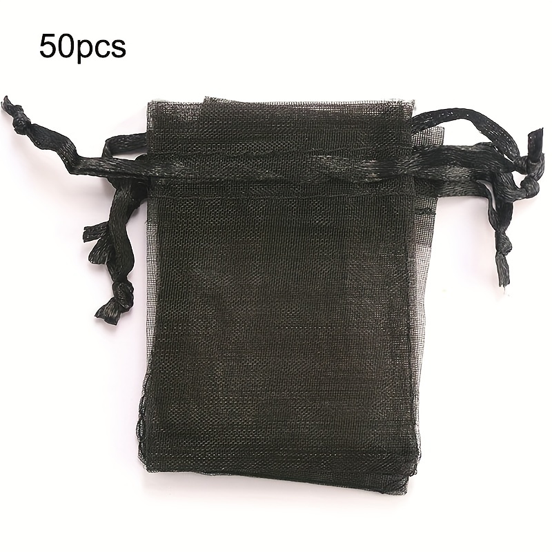 3 x 4 inch Black Velvet Drawstring Pouches