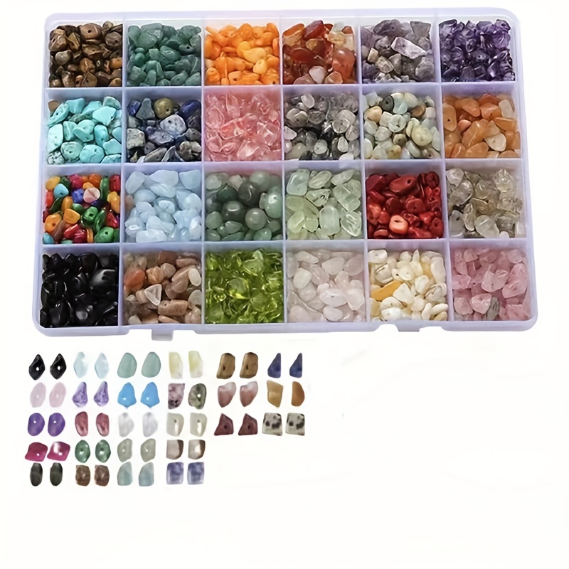  Cuentas de vidrio para hacer joyas, 1100 unidades, 83 cuentas  redondas diferentes, que incluyen cuentas de cristales y piedras preciosas,  cuentas de grietas y patrones, cuentas espaciadoras para : Arte y  Manualidades