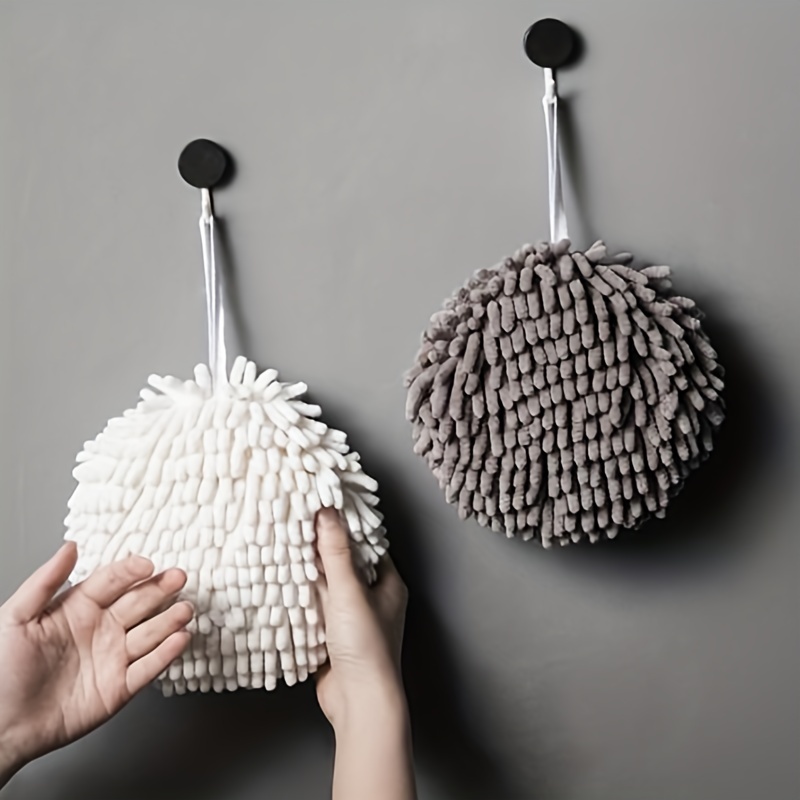 Soft And Absorbent Microfiber Hand Towels With Hanging Loops For Kitchen  And Bathroom Cleaning - Temu