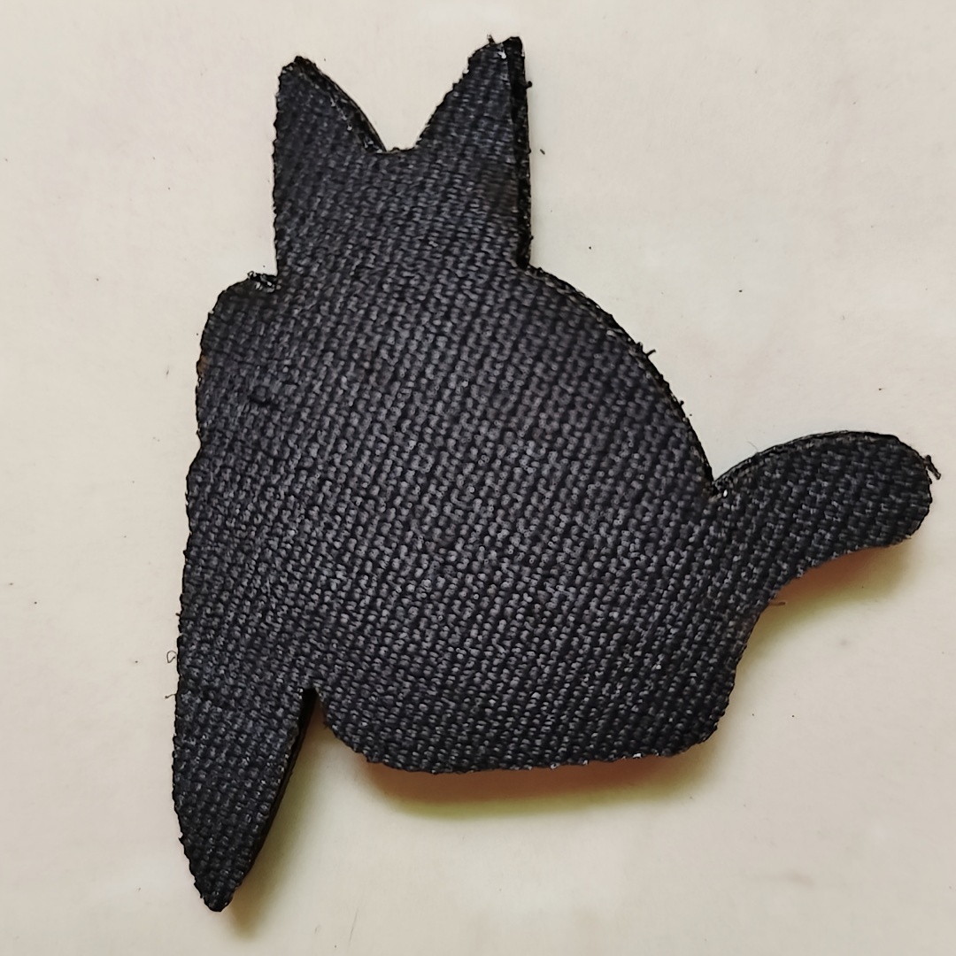 Black Cat With Knife Patch