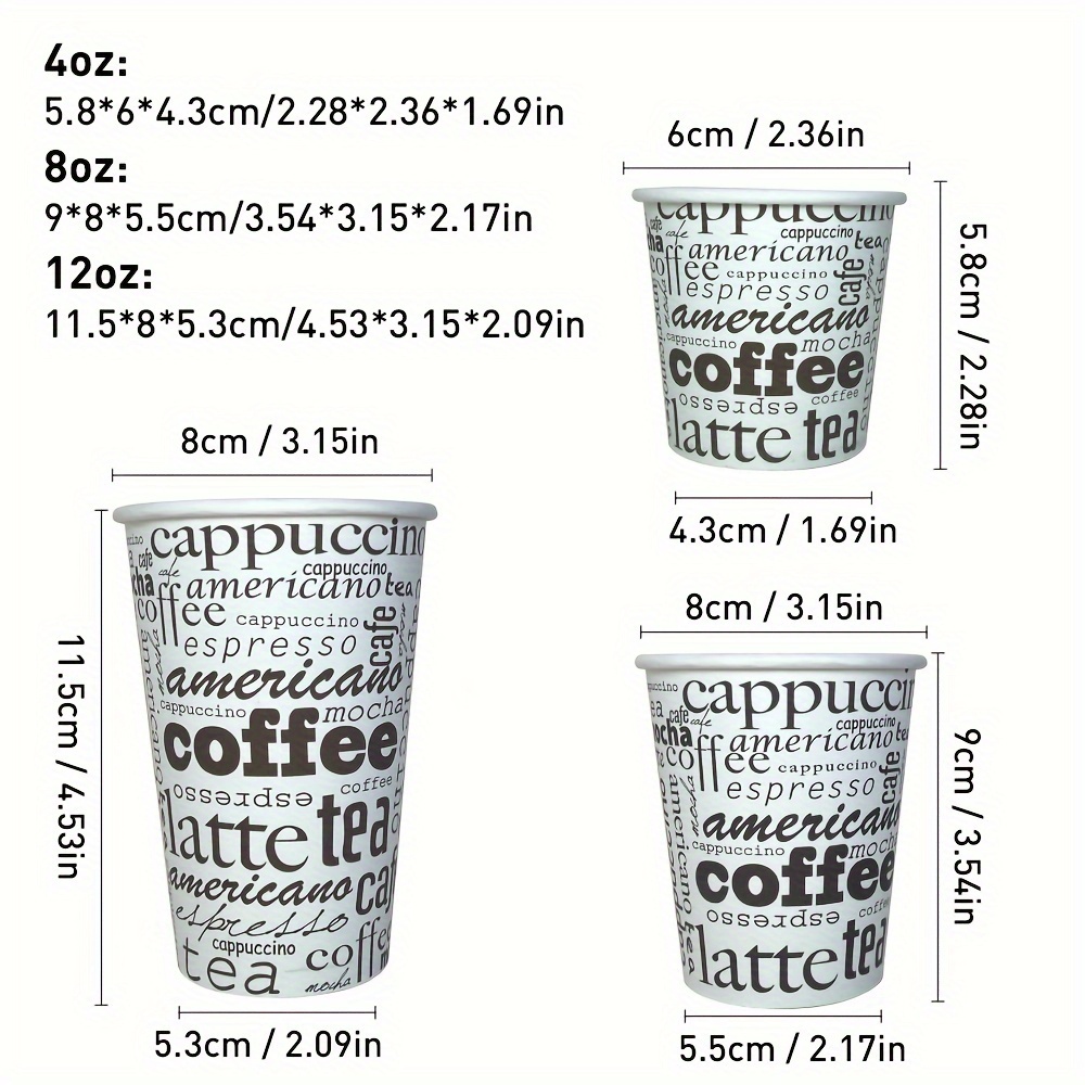 40/50 Bicchieri Carta Usa E Getta Addensati 8 Oz/12 Oz Tazza - Temu Italy