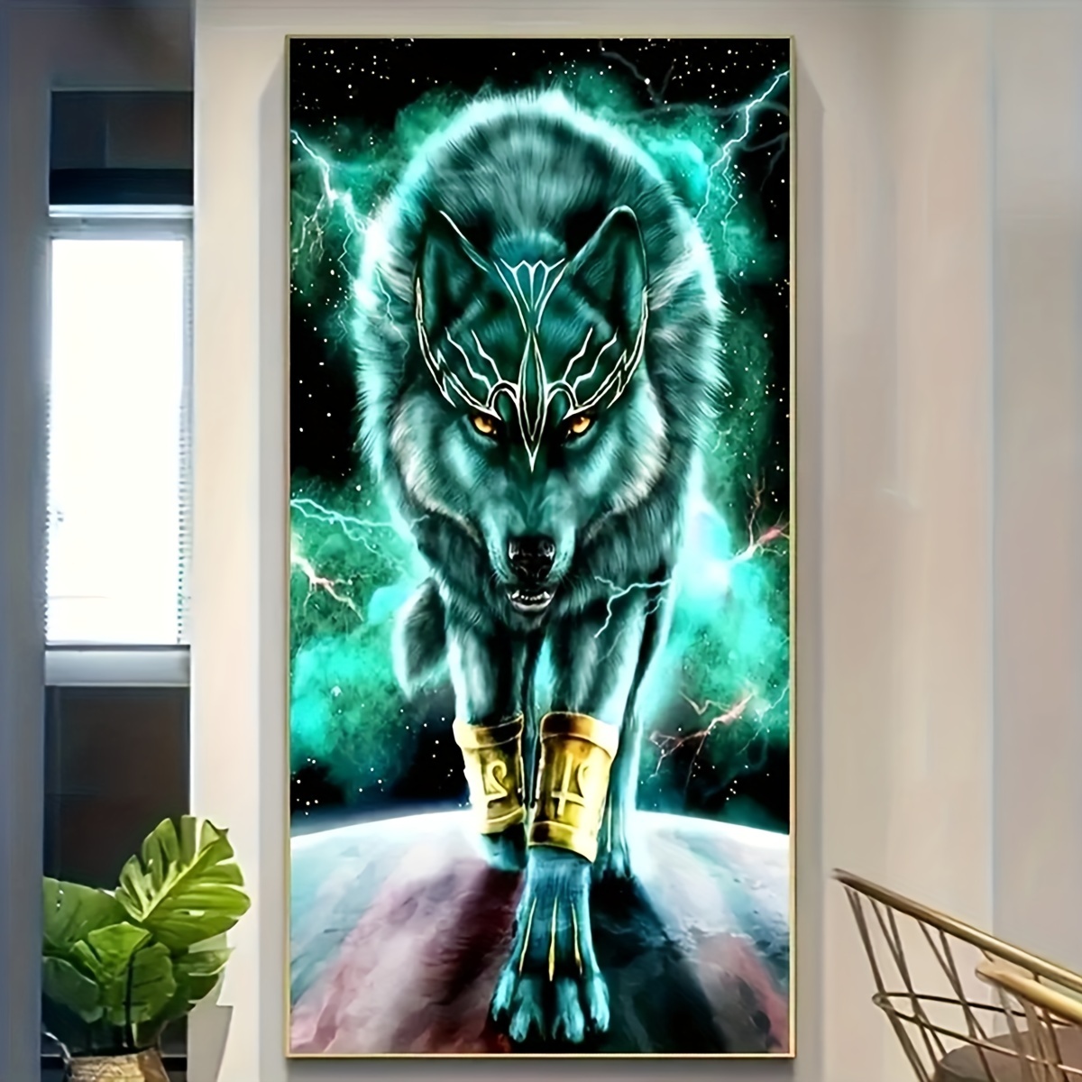 Wolf Diamond Painting Decor Completed Diamond Painting Diamond Painting  Wall Art Diamond Decor Wolf Art Wolf Gifts 