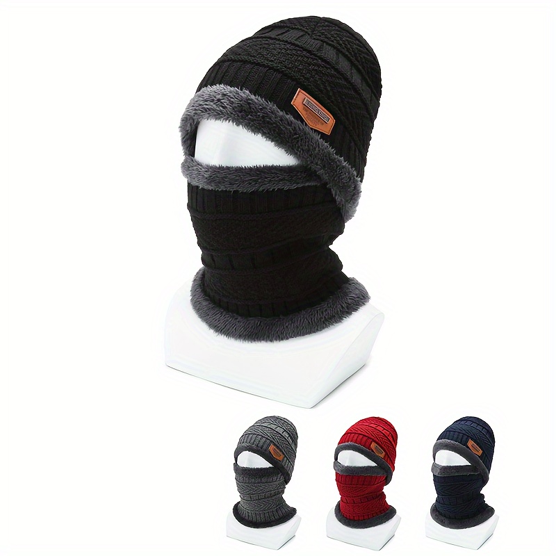 1pc Gorro Lana Gruesa Hombre Otoño Invierno Gorro Algodón - Temu