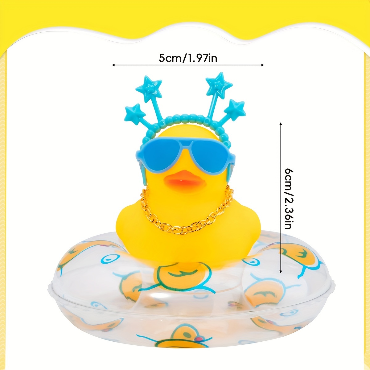 Creative Yellow Duck Car Ornament Rubber Duck Car Ornament - Temu