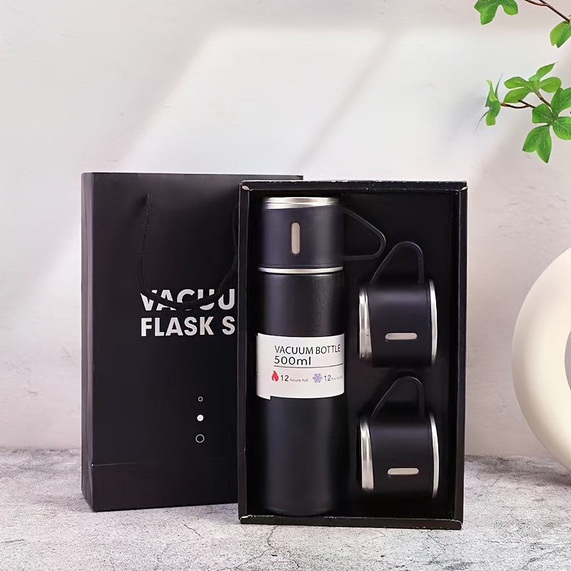 Vacuum Flask Set, Business Thermal Mug, Stainless Steel Vacuum Insulated  Bottle With Cup For Coffee Hot Drink And Cold Drink, Water Flask, Back To  School Supplies - Temu