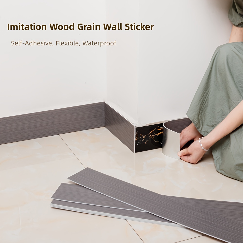 Thickened Imitation Wood Grain Wall Sticker Peel Stick Foam - Temu