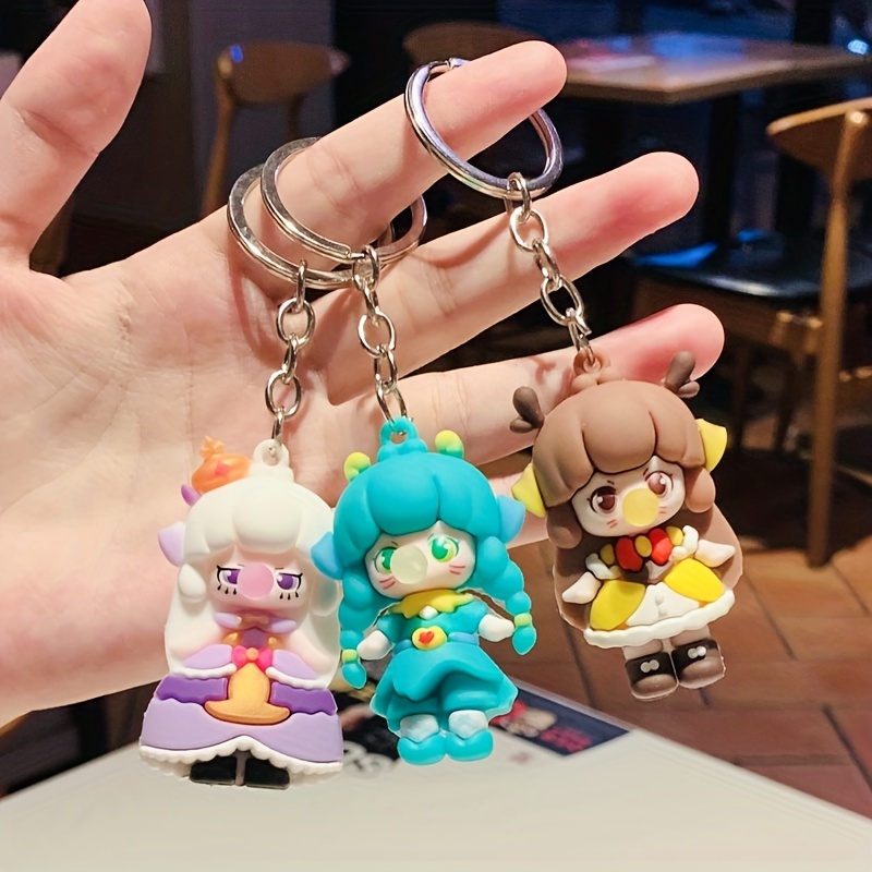 1pc Cute Pvc Doll Keychain For Car Keys, Backpack Or As A Gift For