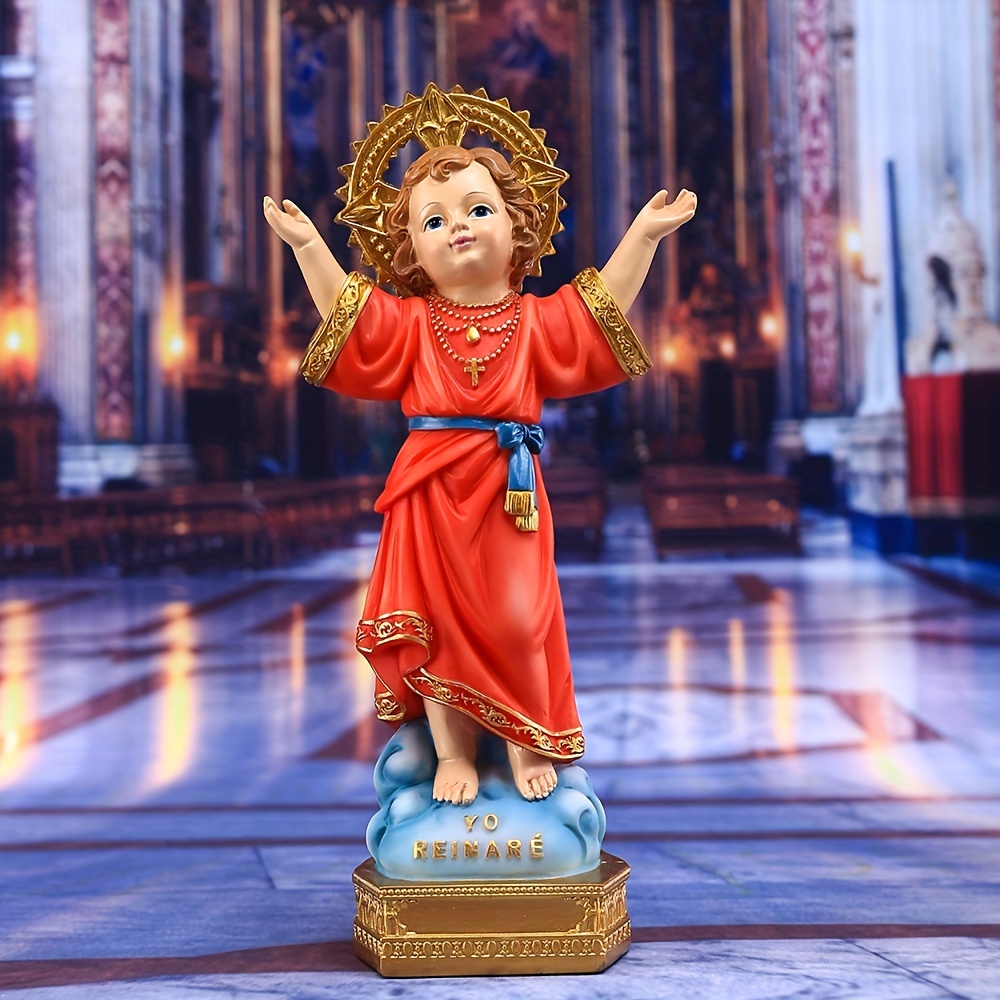 樹脂の神聖な置物イエスの子供宗教的な装飾 【現金特価】 - その他