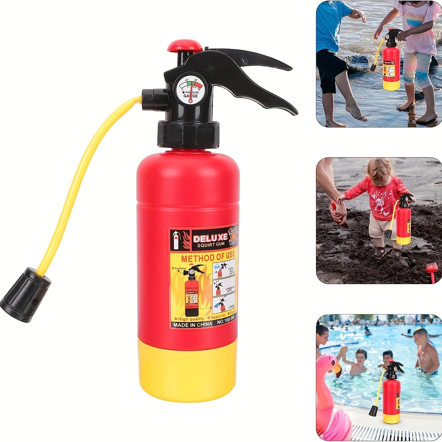 8 piezas Extintor de incendios Chorro de juguete Pistolas de agua juguetes  de verano al aire libre Juguete de bombero