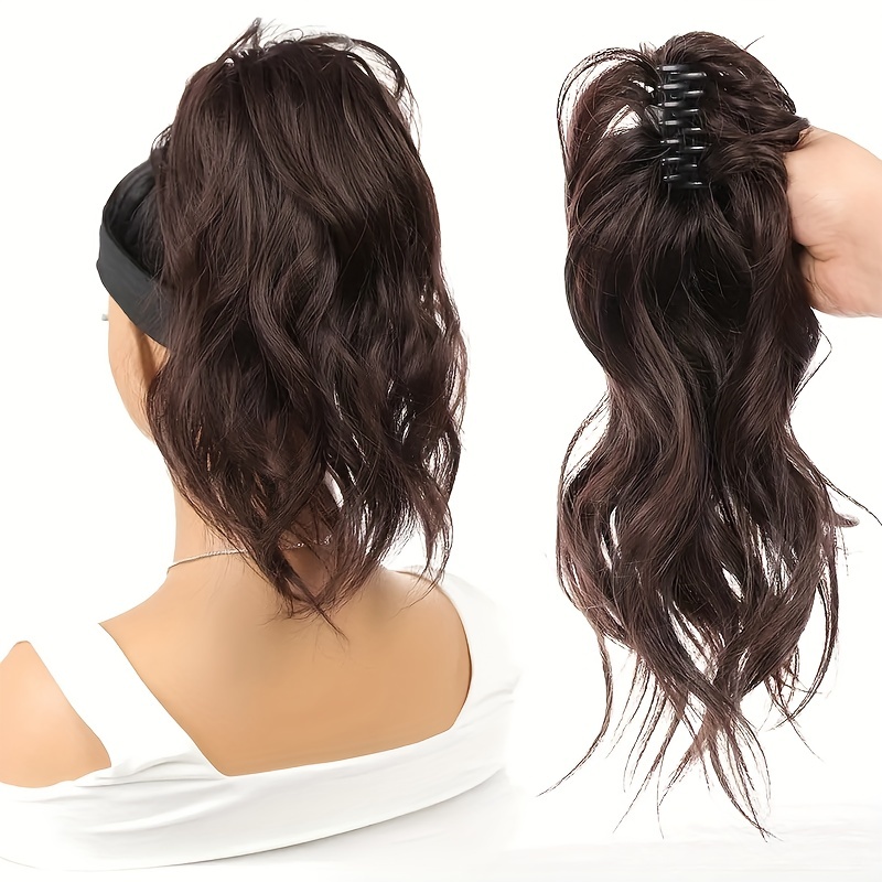 Curly Wavy Ponytail Extensions Synthetic Clip In Hair Extensions