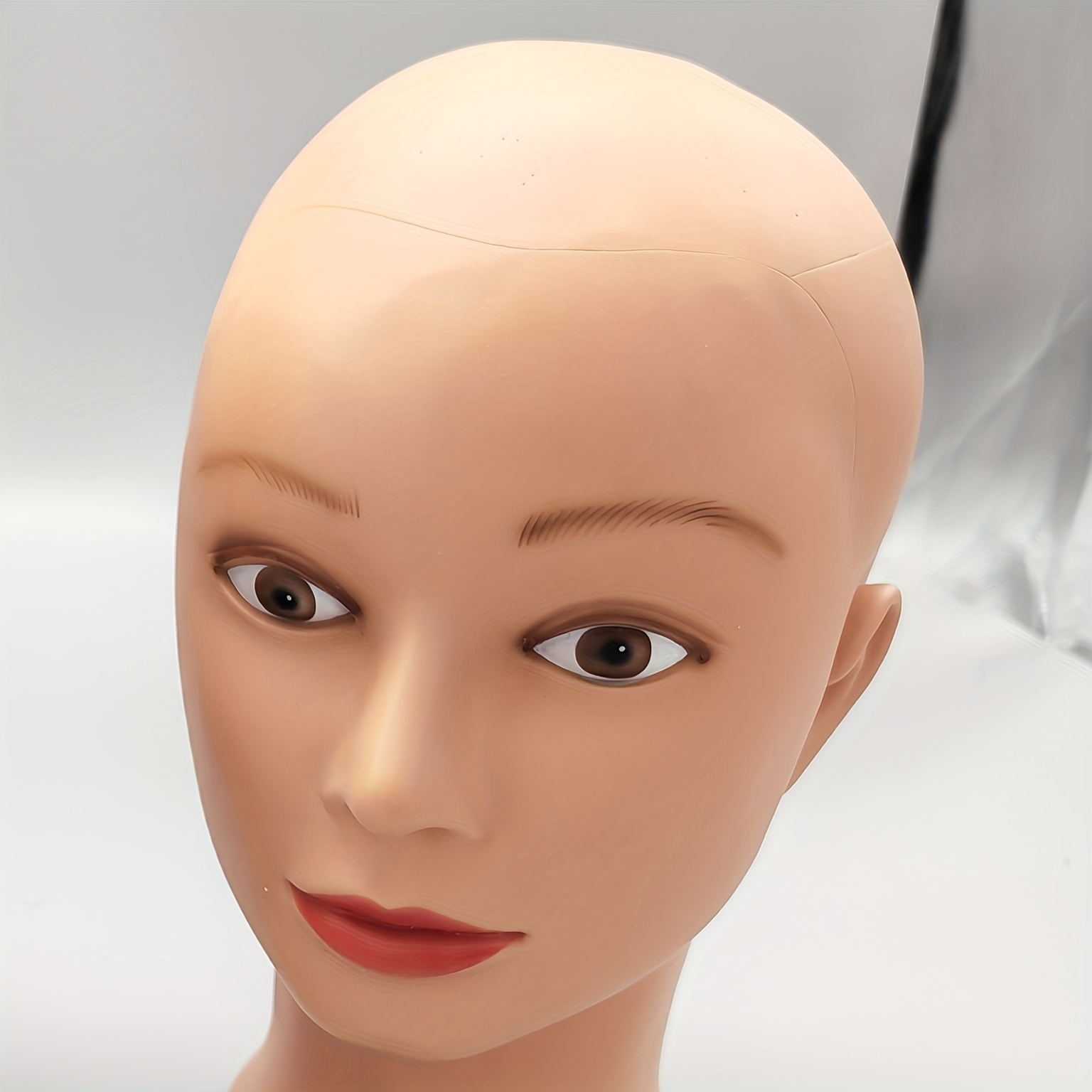 Bald Mannequin Head Soft Professional Cosmetology Model Head - Temu