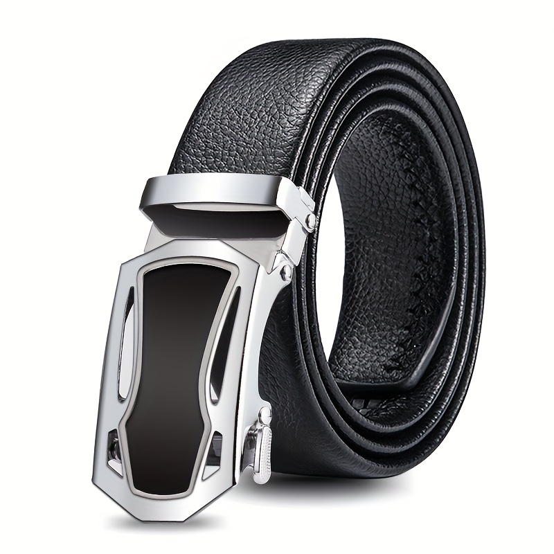 Men Adjustable Leather Belt Black Waist Casual Straps Foshion Buckle  Bussines - China Men Belt and Ratchet Belt price