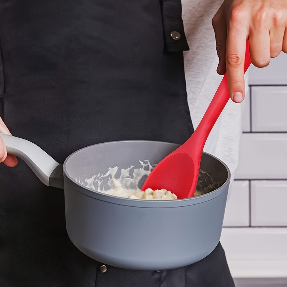 Cucharones de silicona para cocinar, cuchara pequeña para sopa, cucharón de  cocina resistente al calor, cuchara de cocina y servir para salsa de sopa