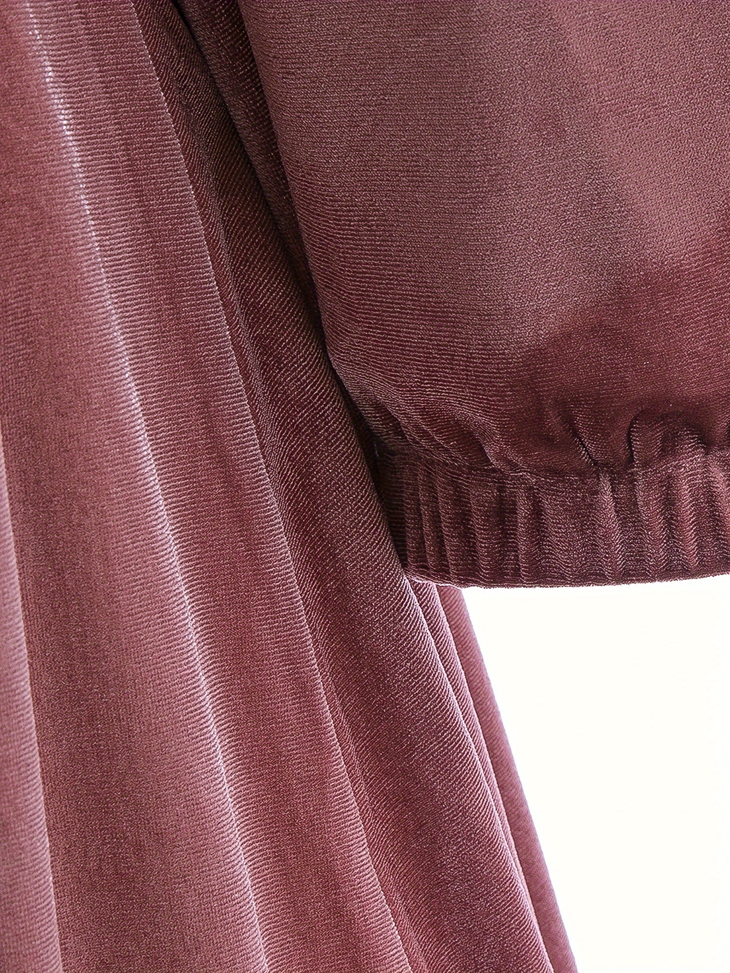 Eelgant – Robe En Velours Pour Filles Couleur Unie Garniture - Temu France