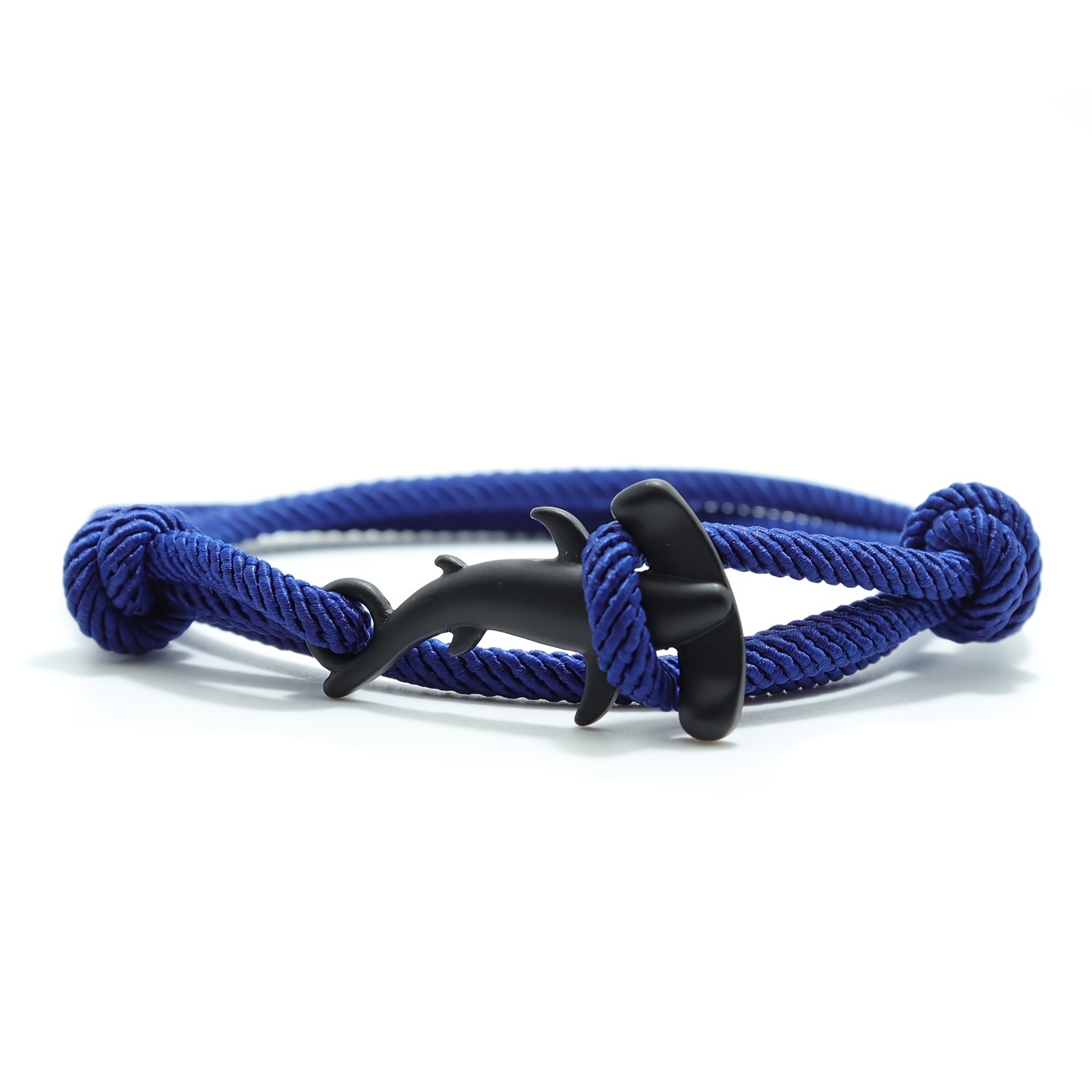 Trendy Shark Bracelet Men Men's Double Layer Adjustable Rope - Temu