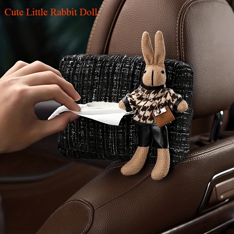 Fashionable & Durable Car Tissue Box With Cute Rabbit Doll