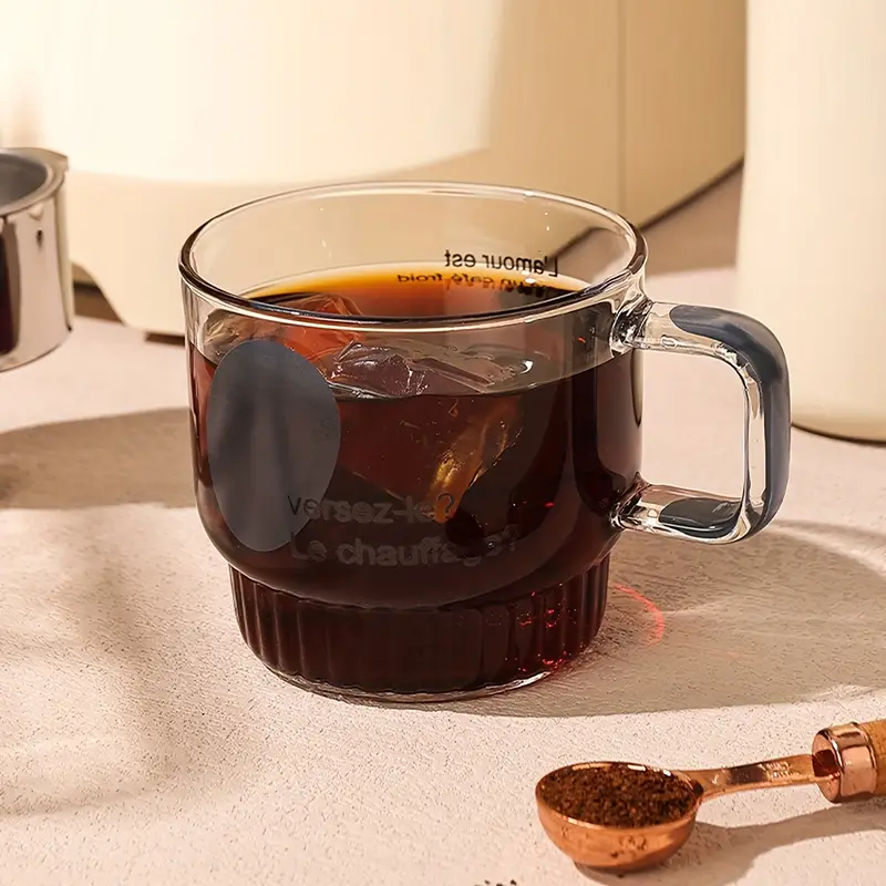Glass Coffee Mug French Quotes Clear Coffee Cups Cute - Temu