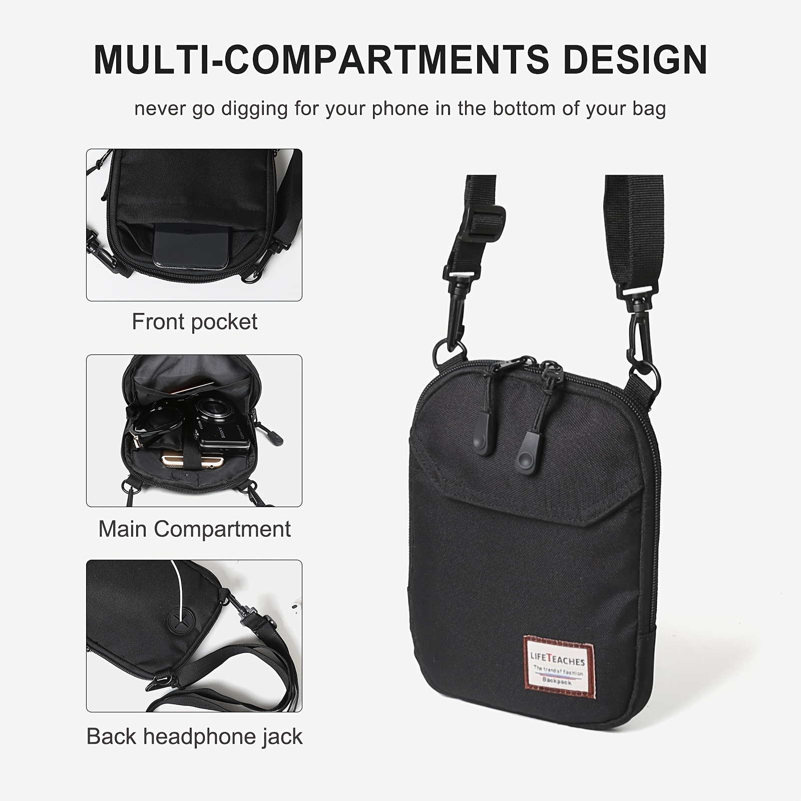 Mini Crossbody Bag Small Shoulder Bag for Men Travel Wallet Passport Holder  Mini - China Mini Crossbody Bag and Small Shoulder Bag price