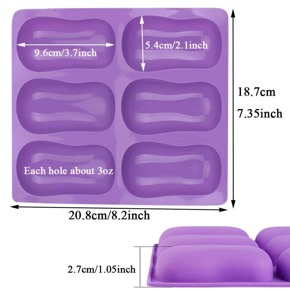 Oval Silicone Handmade Soap Mold 6 Cavity Classical Silicone - Temu