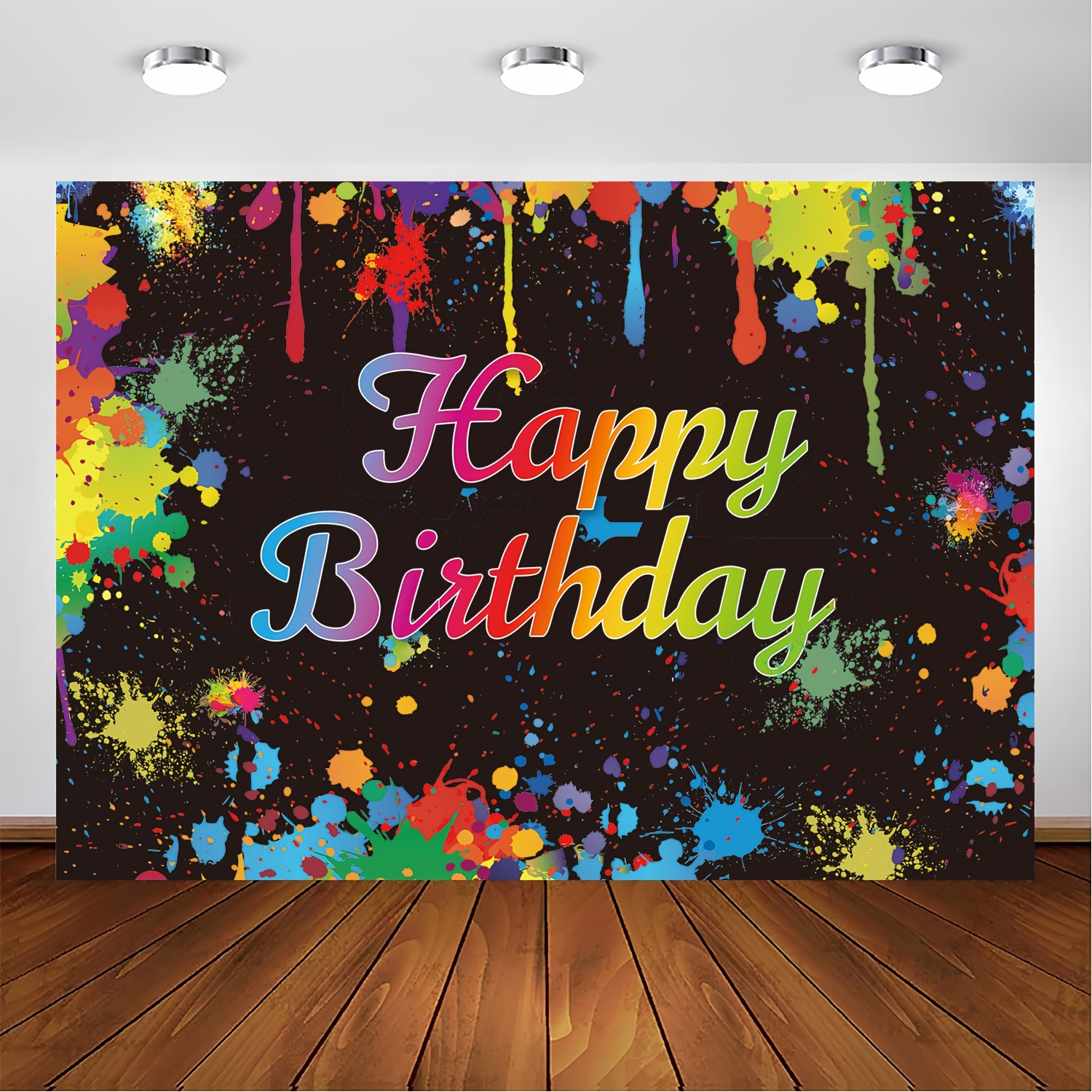 Slime Birthday Party Decorations Backdrop Colorful Slime Happy Birthday  Banner Photo Background for Kids Paint Art Party Slime Birthday Baby Shower  Neon Glow Party Supplies 