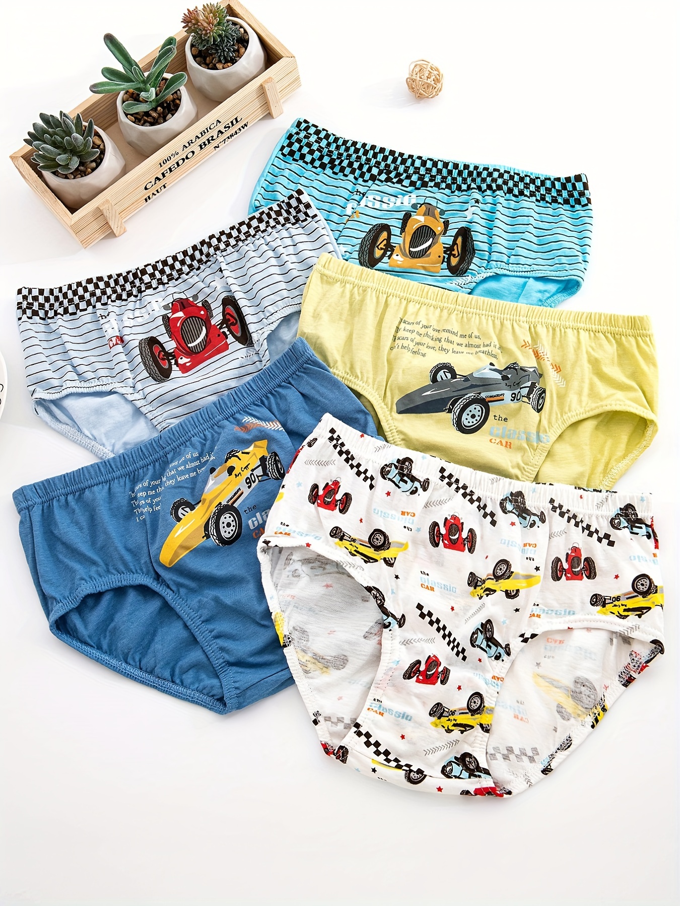 Toddler Boys Underwear Cotton Cute Random Pattern Breathable - Temu
