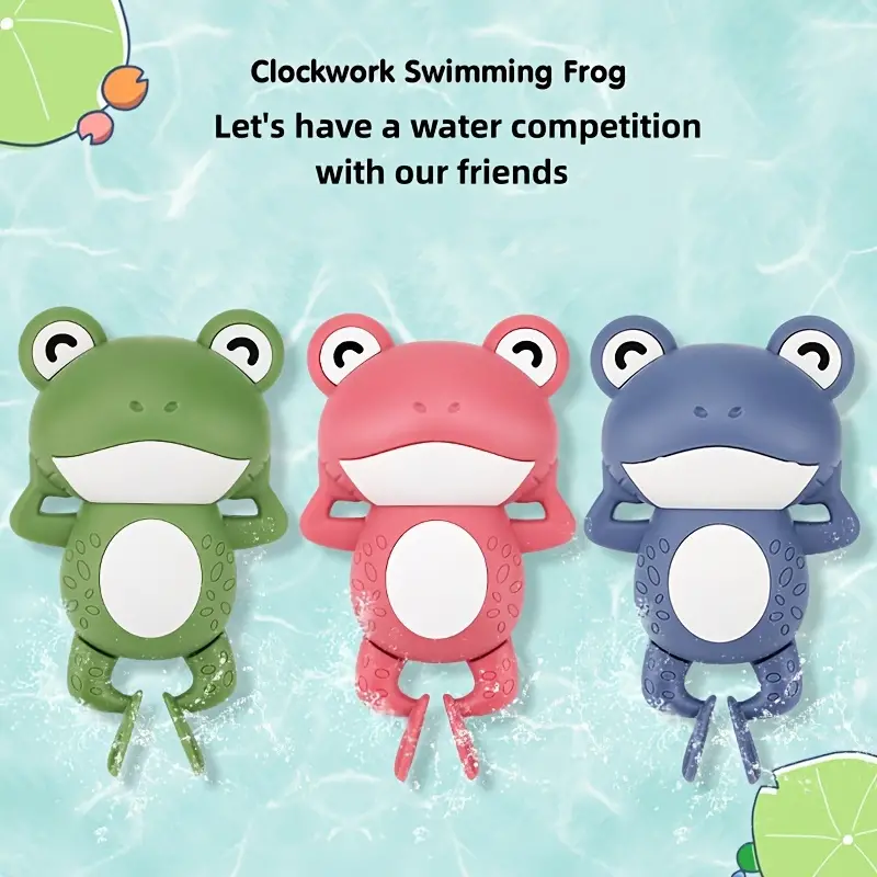 Swimming Frog Toy Bathroom Chain Windup