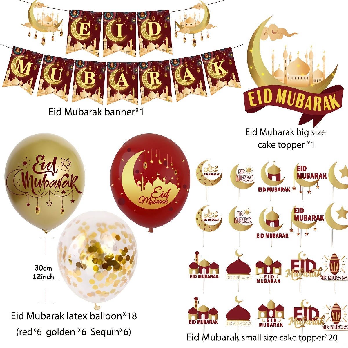 Las mejores ofertas en EId Mubarak Decoraciones para Fiesta