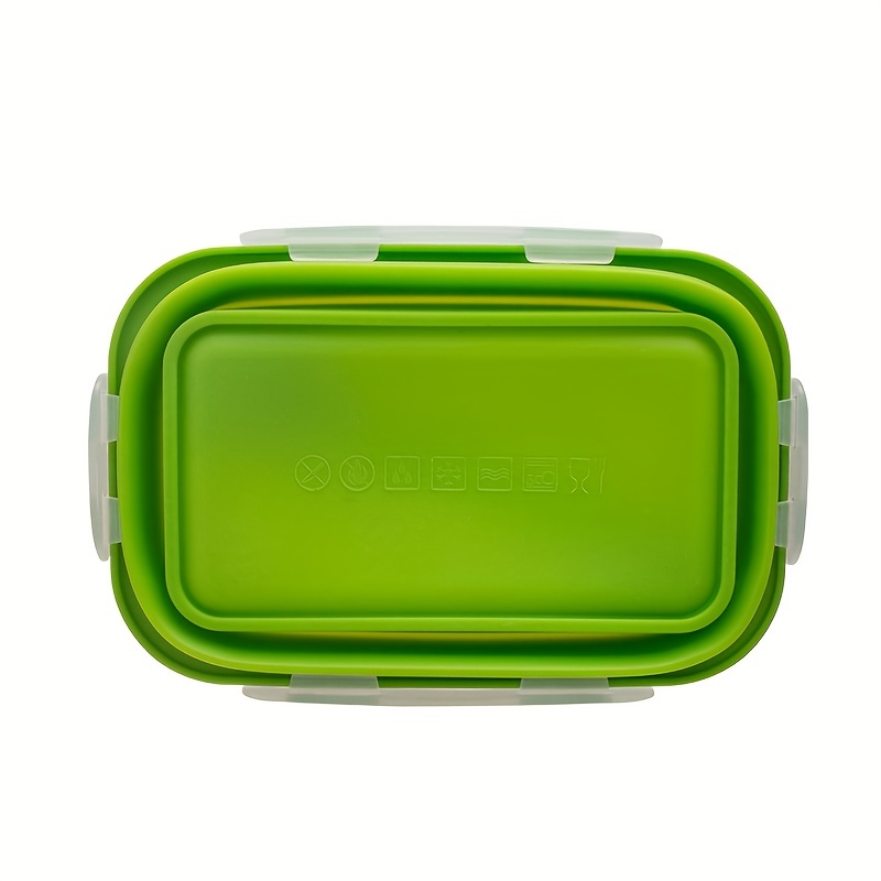 Collapsible Lunch Box Foldable Silicone Bento Box With Fork - Temu